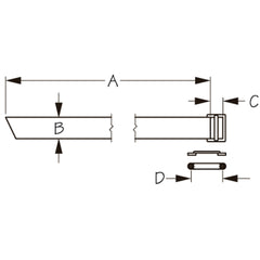 Sea-Dog 415092-1 Battery Box Strap and Brackets - 38"
