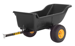 Polar Trailer 8232-D-1 Heavy Duty 1200 lb. 15 Cubic Foot ATV UTV Lawn Mower Trailer HD1200 and Wide Track Rubber Wheels Hauling Outdoor - Black