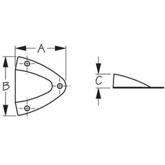 Sea-Dog 331360-1 Midget Vent - 1-5/8" x 1-3/4" x 1/2"