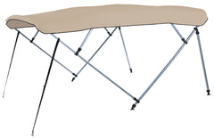 Carver A(8SQ)4893UB-12 8'L 4-Bow SQ Tube Pontoon Bimini Top Kit - 48"H, Fits 96"-102" W, Linen