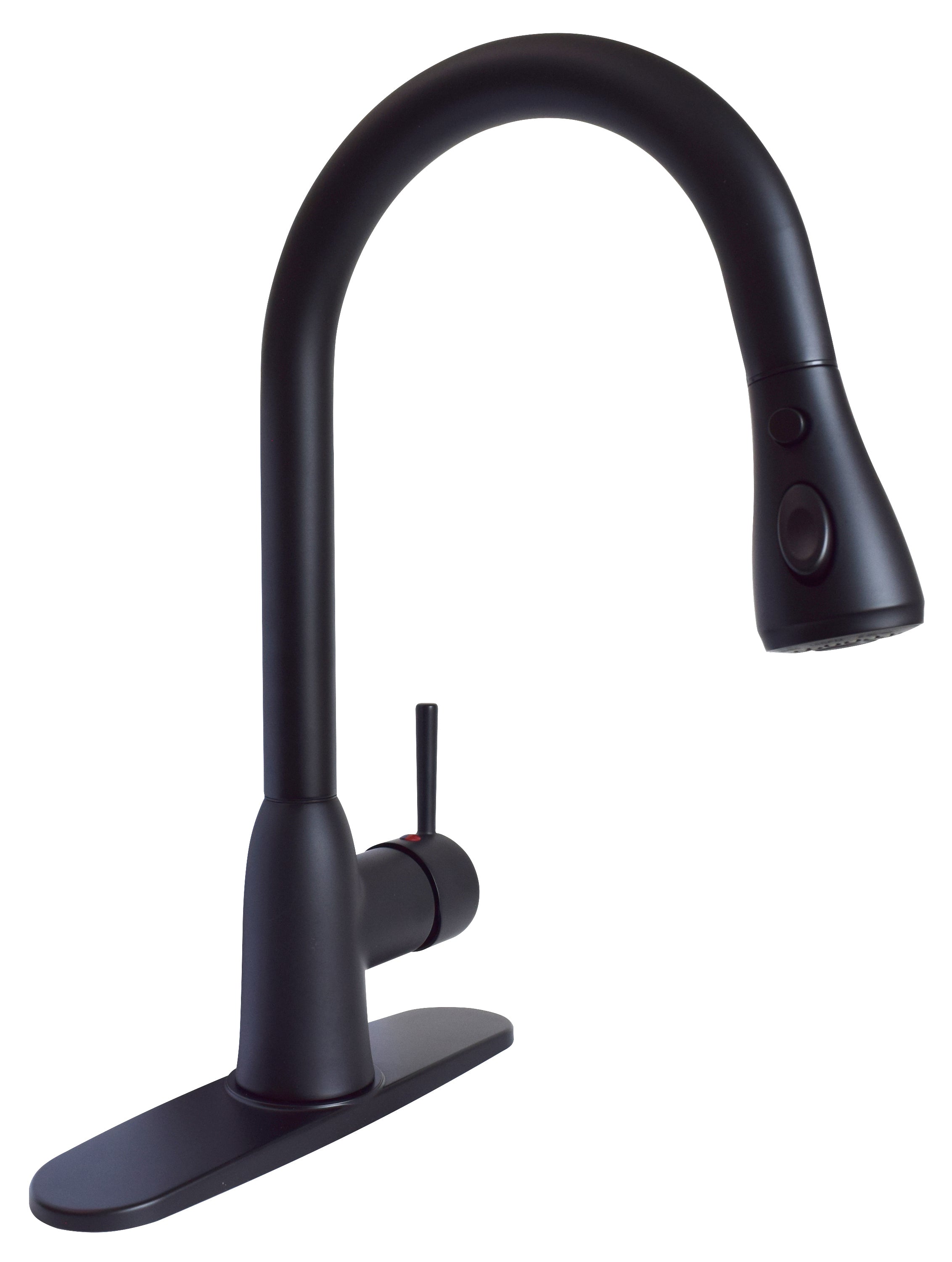 Phoenix PF231766 Premium Slimline Single Handle with Power Boost Pull Down Kitchen Faucet - Matte Black