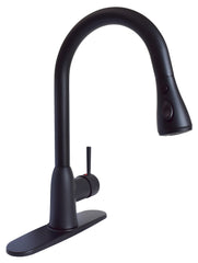Phoenix PF231766 Premium Slimline Single Handle with Power Boost Pull Down Kitchen Faucet - Matte Black