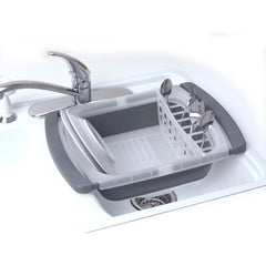 Prepworks CDD-20GY Collapsible Over-The-Sink Dish Drainer - Gray