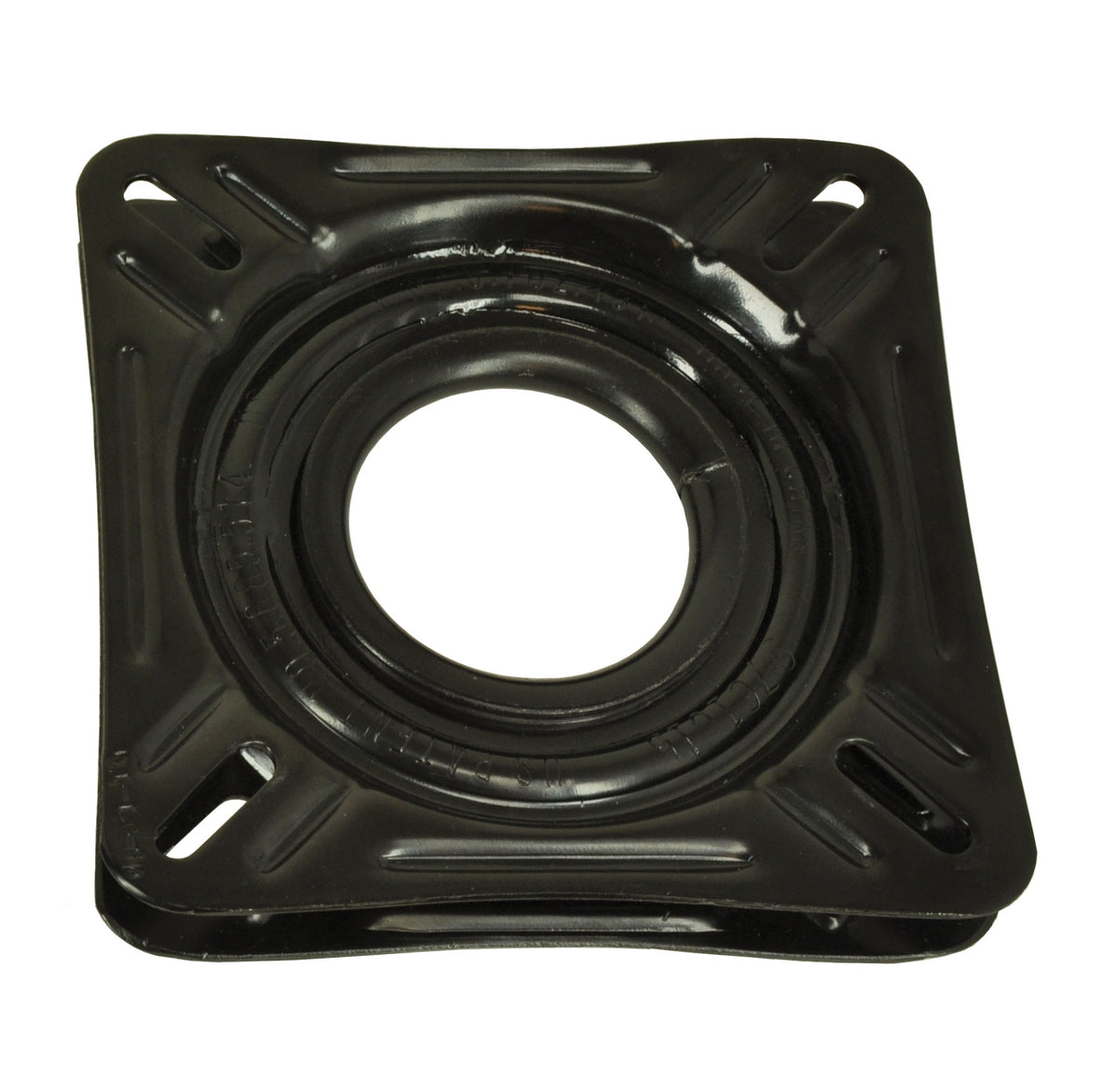 Springfield 1100007 Non-Locking 360Â°Â Seat Swivel - 6.75" Square with 0Â°Â Tilt, Black E-Coat