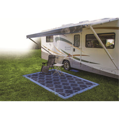 Camco 42856 9'X12' Leisure Mat Lattice Blue