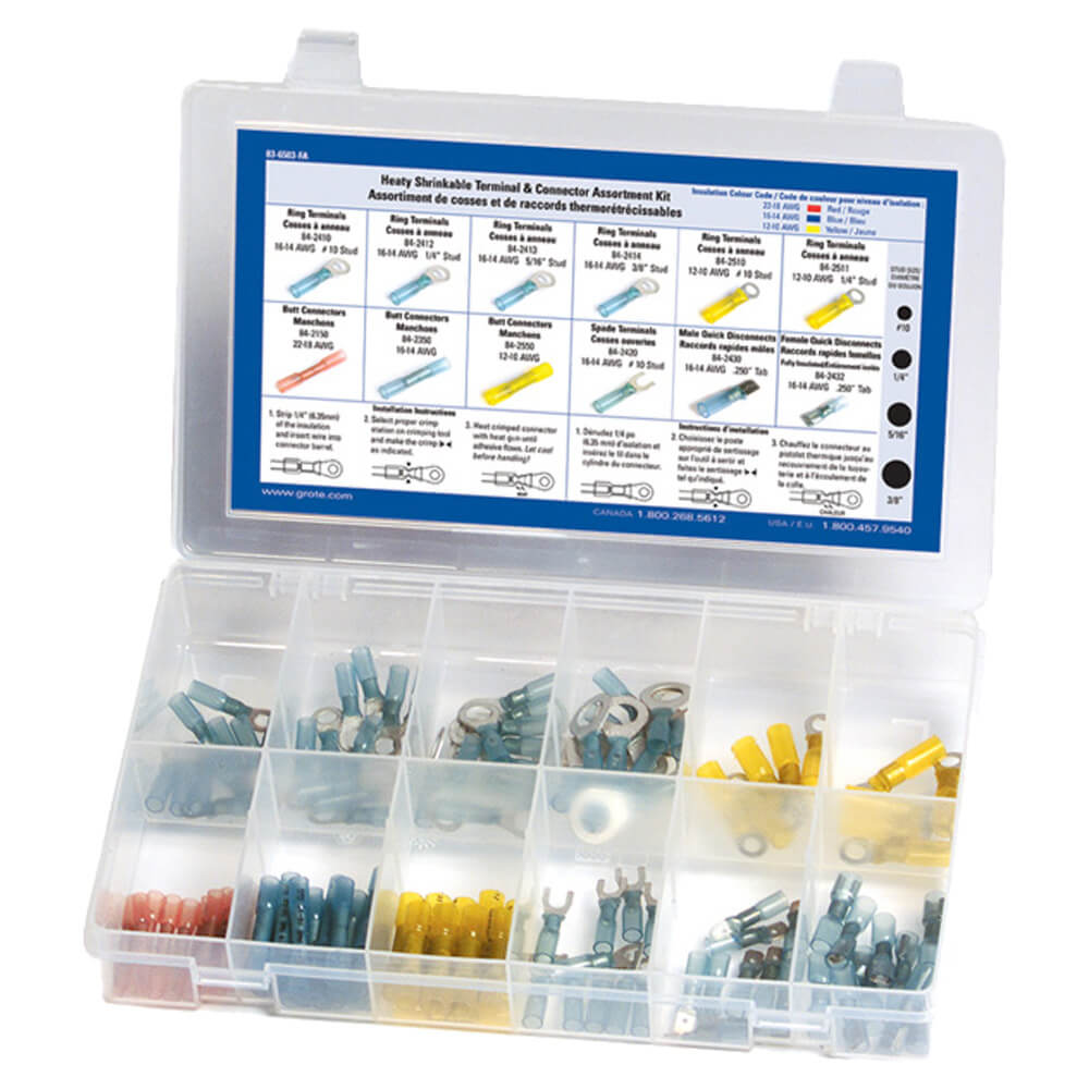 Grote 83-6503 Heat Shrink Kit - 120 Terminals & Connectors