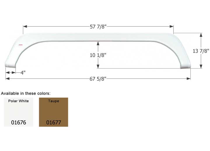 ICON 01677 FENDER SKIRT TANDEM KZ FS786 TAUPE