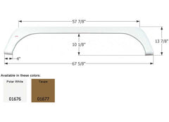 ICON 01677 FENDER SKIRT TANDEM KZ FS786 TAUPE