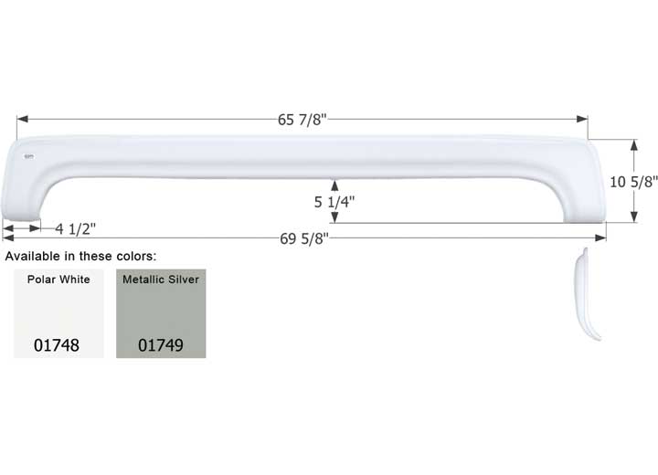 ICON 01749 FENDER SKIRT TANDEM KZ FS1748 METALLIC SILVER