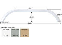 ICON 01793 FENDER SKIRT TANDEM CARRIAGE FS1792 METALLIC SILVER