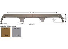ICON 12090 FENDER SKIRT TRIPLE MONACO FS2090 TAUPE