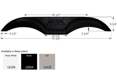 ICON 12124 FENDER SKIRT TANDEM THOR FS2024 POLAR WHITE