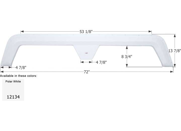 ICON 12134 FENDER SKIRT TANDEM KADDY KRUISER FS2134 POLAR WHITE