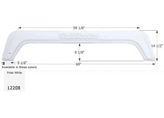 ICON 12208 FENDER SKIRT TANDEM GULF STREAM FS2208 POLAR WHITE