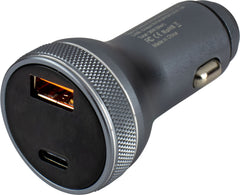 Sea-Dog 426514-1 Round USB/USC Power Plug with Volt Meter