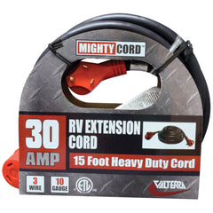 Valterra A10-3015EH Mighty Cord 30 Amp Extension Cord w/Handle - 15', Red