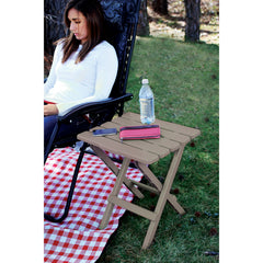 Camco 51887 Large Adirondack Folding Table - Champagne