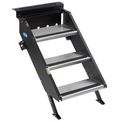 MORryde STP-204 StepAbove Fold-Up RV Entry Step - 3-Step (8" Step Rise), Fits 24" Door Width