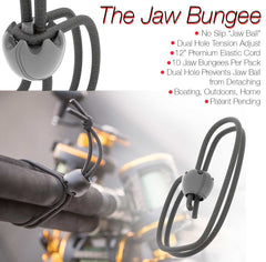 Whitecap Industries JB-100716B Jaw Bungee Black Premium Shock Cord W/1" Ball (10/Bag)