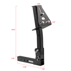 Extreme Max 5001.5831 Pivoting Fold Down Hitch Mount Spare Tire Carrier for 2" Receivers