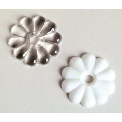 RV Designer H611 Rosette Washers - Clear, Pack of 14