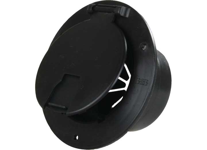 JR PRODUCTS 541-3-A DELUXE ROUND ELECTRIC CABLE HATCH W/BACK BLACK