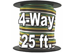 J T & T PRODUCTS 2522F TRAILER WIRE BONDEDRATED 80° C 16AWG 4WAY 25FT