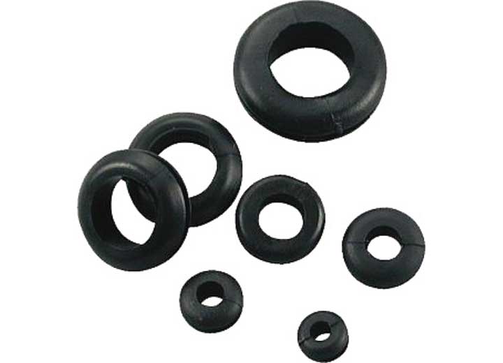 J T & T PRODUCTS 4453H 1/4IN THRU 7/8IN BLACK GROMMETS ASSORT 15 PCS