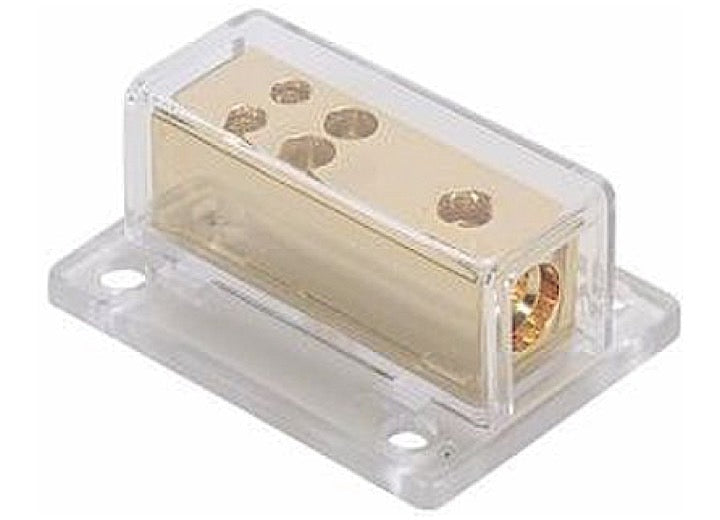 J T & T PRODUCTS 7785F GOLD RECTANGULAR DISTRIBUTION BLOCK 1 PC