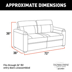 Thomas Payne 2020134969 RV Tri-Fold Sofa - 72", Altoona