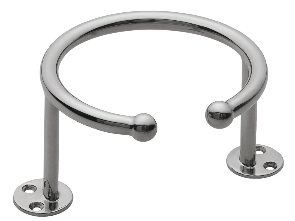 Whitecap S-3516 Stainless Steel Top-Mount Ring Cup Holder - 1 Cup, Base Mount