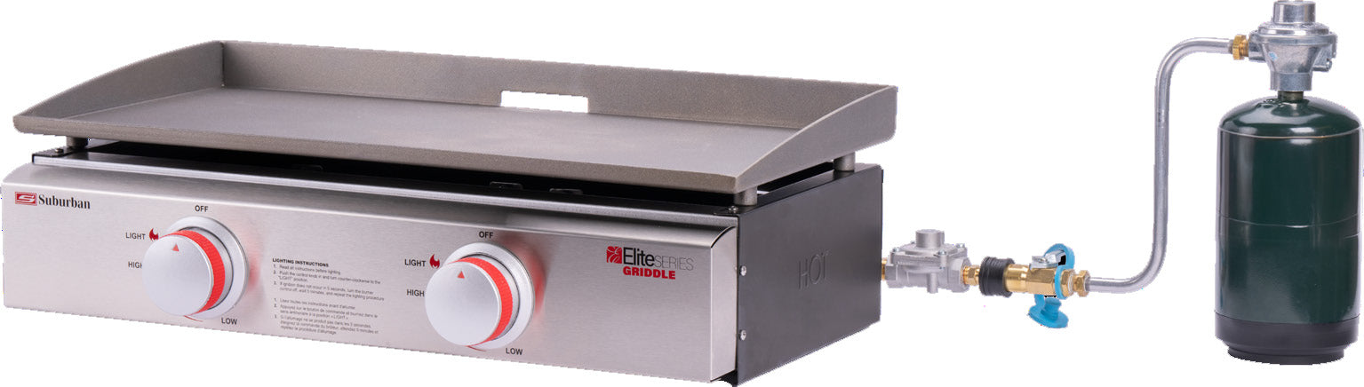 Suburban 4063A 23" Griddle with Quick Connect and 1 lb. Bottle Adapter