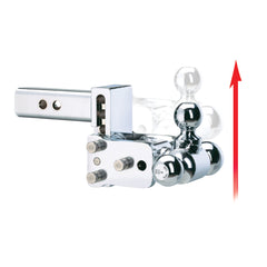 B&W Trailer Hitches TS10033B Tow and Stow Adjustable Ball Mount - 2-5/16" & 2" Ball, 3" Drop, 3.5" Rise, Black