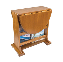 Whitecap 60055 Teak Large Drop Leaf Table W/ Magazine/Book Rack
