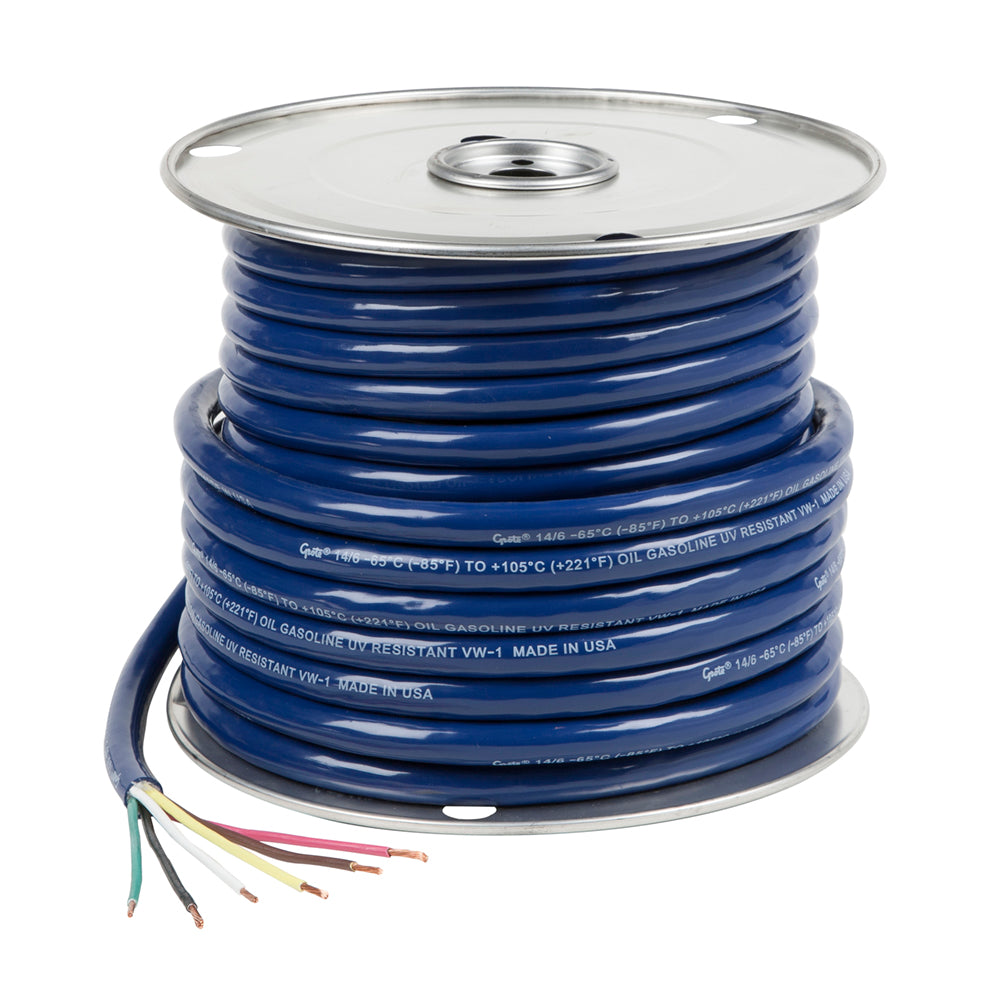 Grote 82-5825 Trailer Cable - Low Temperature, 6 Conductor, 14 Gauge, 100' Spool