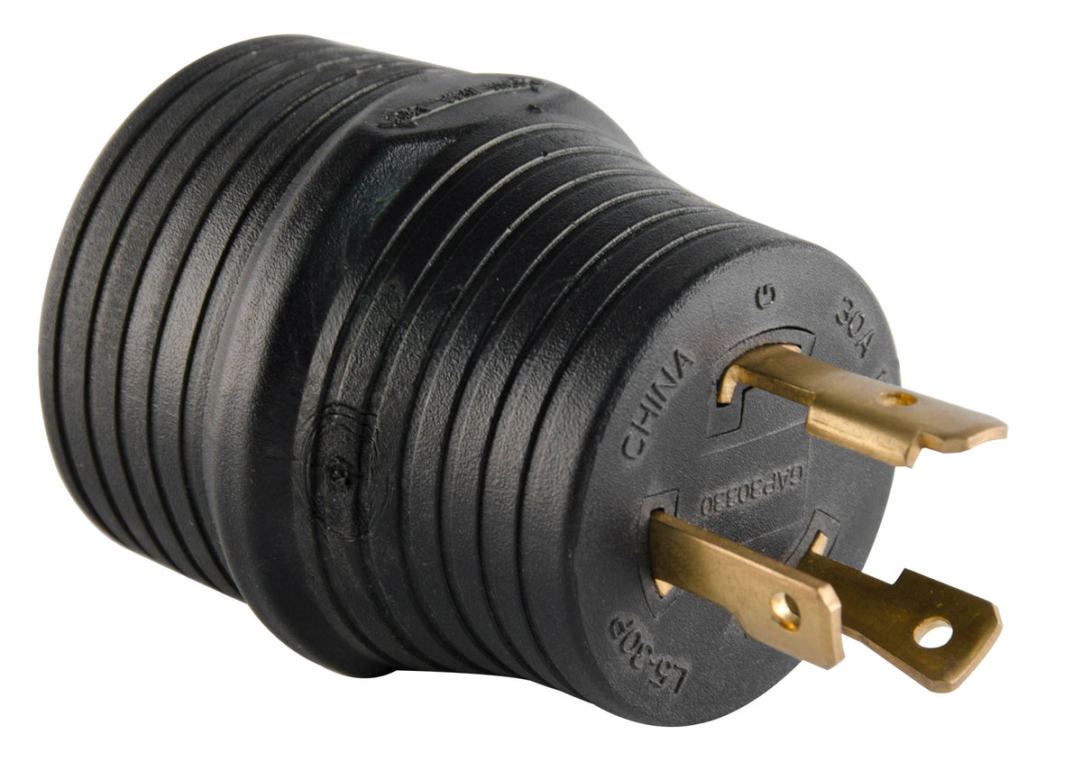 Makerz 0 89 30A 125V 3-Prong RV Generator Adapter Converter - NEMA L5-30P to NEMA TT-30R