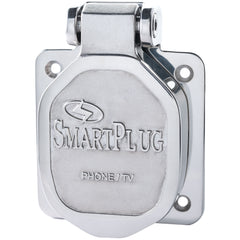 SmartPlug Combo TV/Internet & Ethernet Connector - Stainless Steel BDCOAXEC