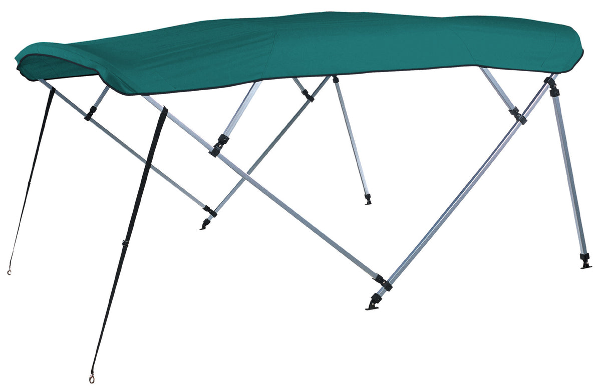 Carver A(8SQ)4893UB-03 8'L 4-Bow SQ Tube Pontoon Bimini Top Kit - 48"H, Fits 96"-102" W, Persian Green