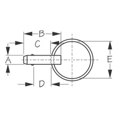 Sea-Dog 193415-1 Stainless Steel Release Pin - 1/4" x 1-1/2"