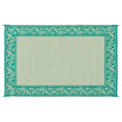 Ming's Mark RD4 Stylish Camping Reversible Classical Patio Mat - 6' x 9', Green/Beige