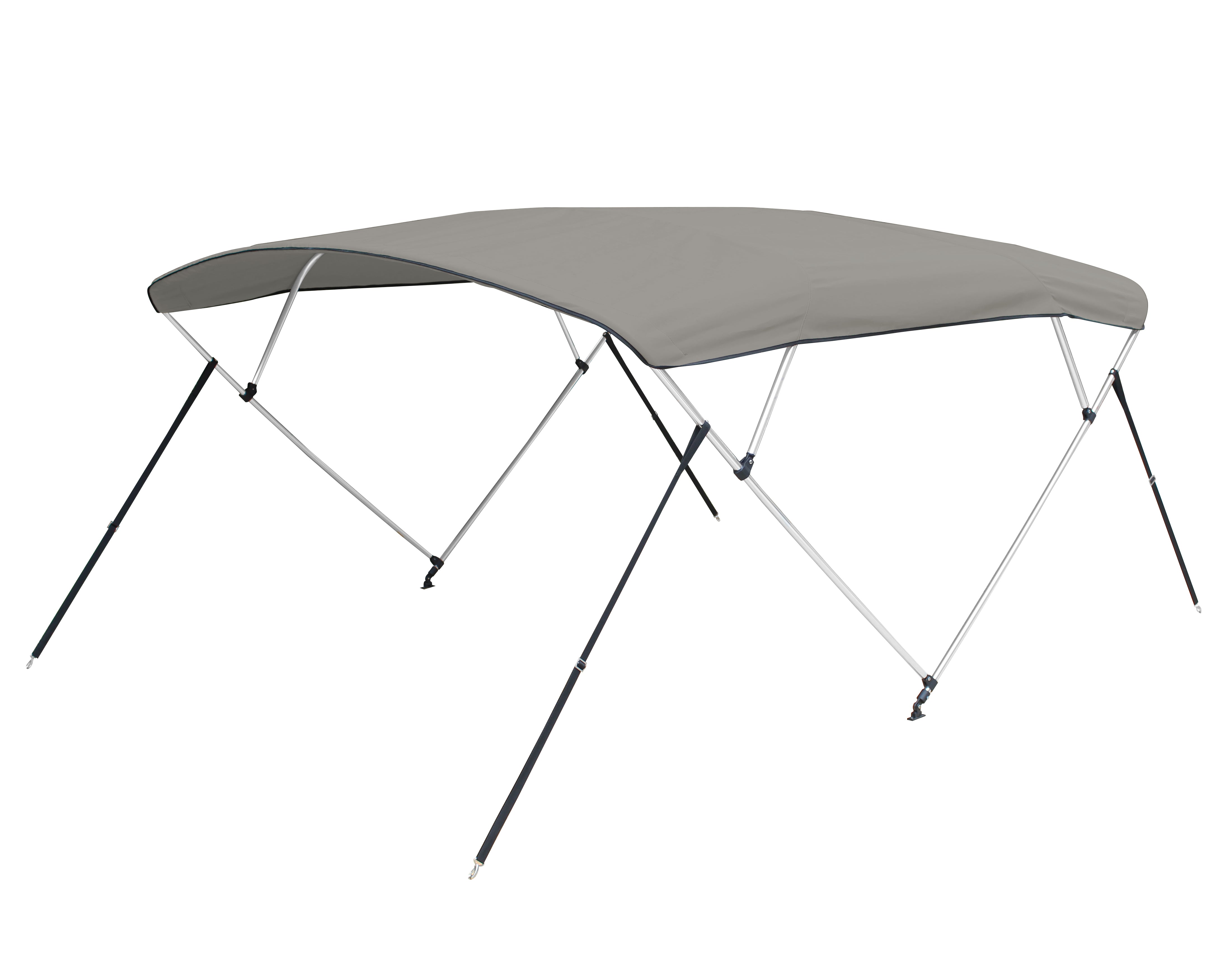 Carver 4A5493TB-10 8'L 4-Bow Round Tube Bimini Top Kit - 54"H, Fits 91"-96" W, Cadet Gray