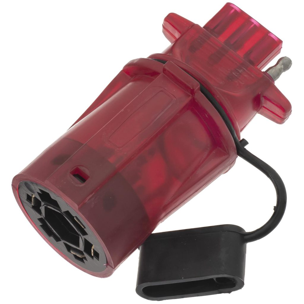 Pollak 7WB-116PTV 7-Blade Vehicle End to 4-Way Flat Trailer End Adapter with ProSecure Light