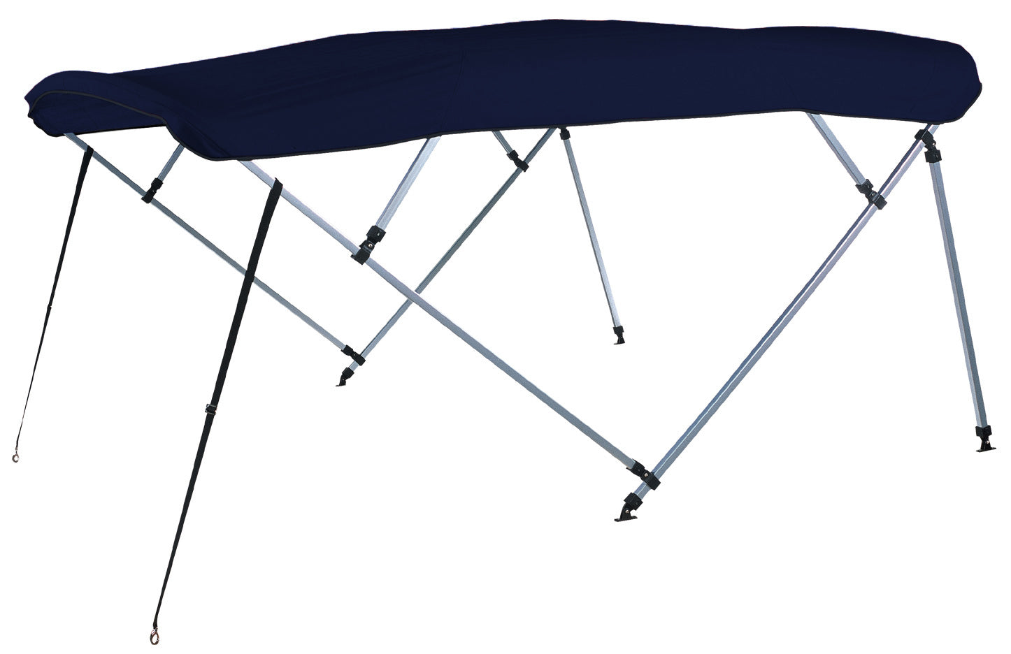 Carver A(8SQ)4893UB-05 8'L 4-Bow SQ Tube Pontoon Bimini Top Kit - 48"H, Fits 96"-102" W, Captain Navy