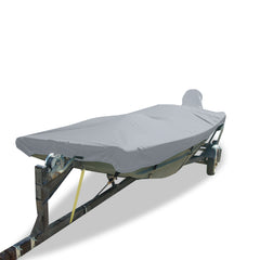 Carver 74203S-11 Styled-to-Fit Boat Cover for Open Jon Boats - 16'6", Mist Gray