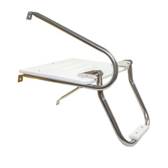 Whitecap 67902 Poly Swim Platform for Boats with Outboards - Single Rail with Step, White