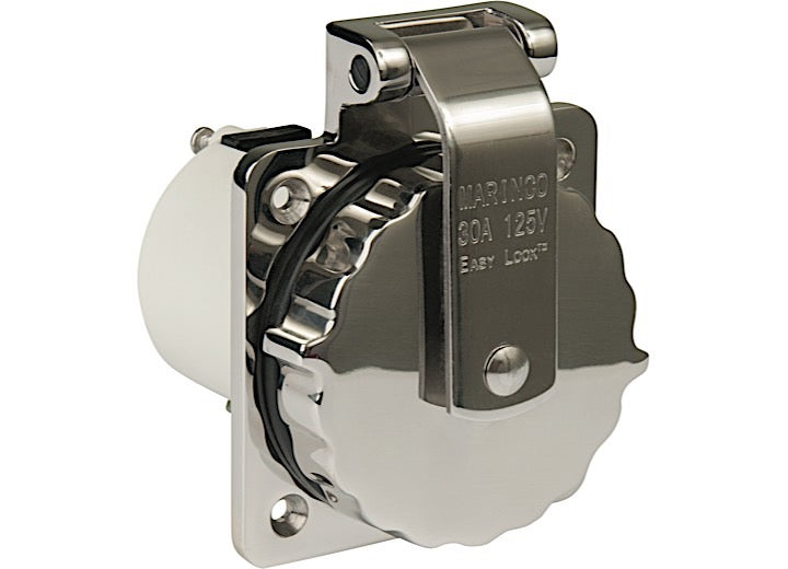 PARK POWER 303SSEL-BRV 30A 125V STAINLESS STEEL RV POWER INLET