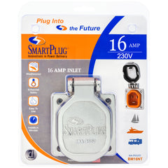 SmartPlug BM16NT Stainless Steel Inlet and Cover Assembly - 16 Amp