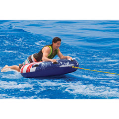 Sportsstuff 53-4313 Stars and Stripes Inflatable 1-3 Rider Towable - 77" x 85"