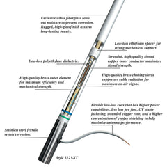 Shakespeare 5225-XT Galaxy VHF Antenna - 8', White