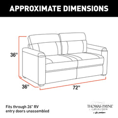 Thomas Payne 2020128896 RV Tri-Fold Sofa - 72", Norlina